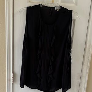 Tahari-Arthur Levine Black Sleeveless Top. NWT